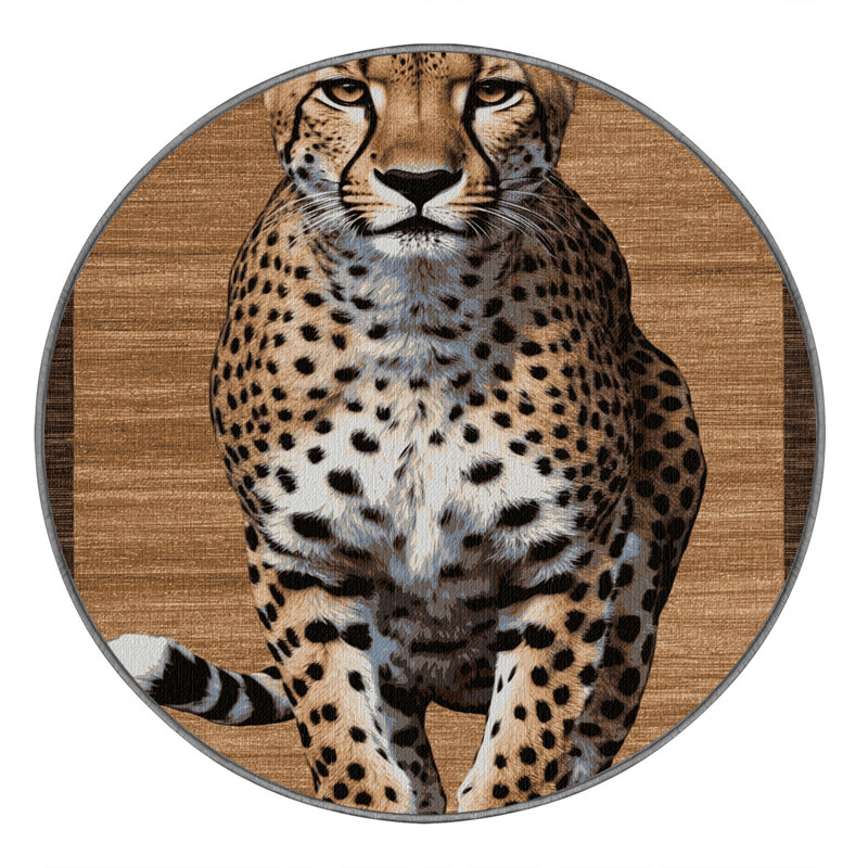 Washable Namibian Cheetah Big Cats Area Rug, Rectangle 8' x 10'