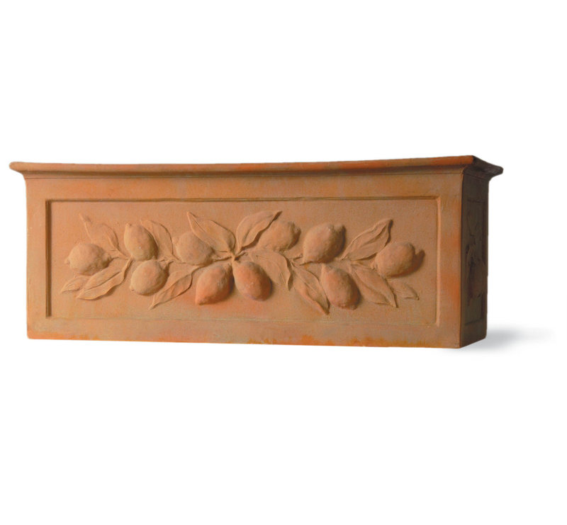 Zachariah Fiberglass Planter Box, 34 cm H x 90 cm W x 37 cm D