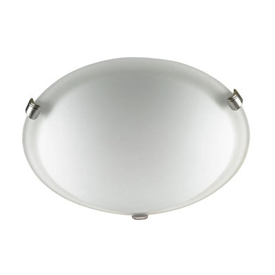 Malibu Flush Mount by Russell Lighting: Sleek Brushed Chrome Design for Modern Spaces