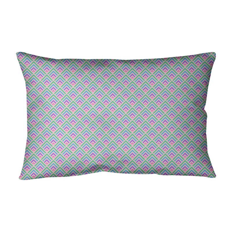 Coussin lombaire intérieur / extérieur Katelyn Elizabeth, Rose et pastel