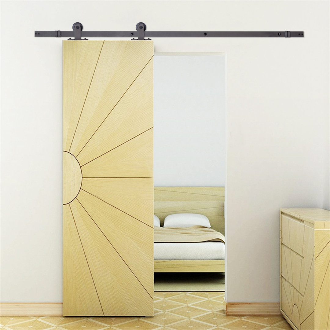 Top Mount Style Sliding Standard Single Track Barn Door Hardware Kit Calhome 