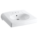 Brenham Ceramic 22" Wall Mount Bathroom Sink with Overflow