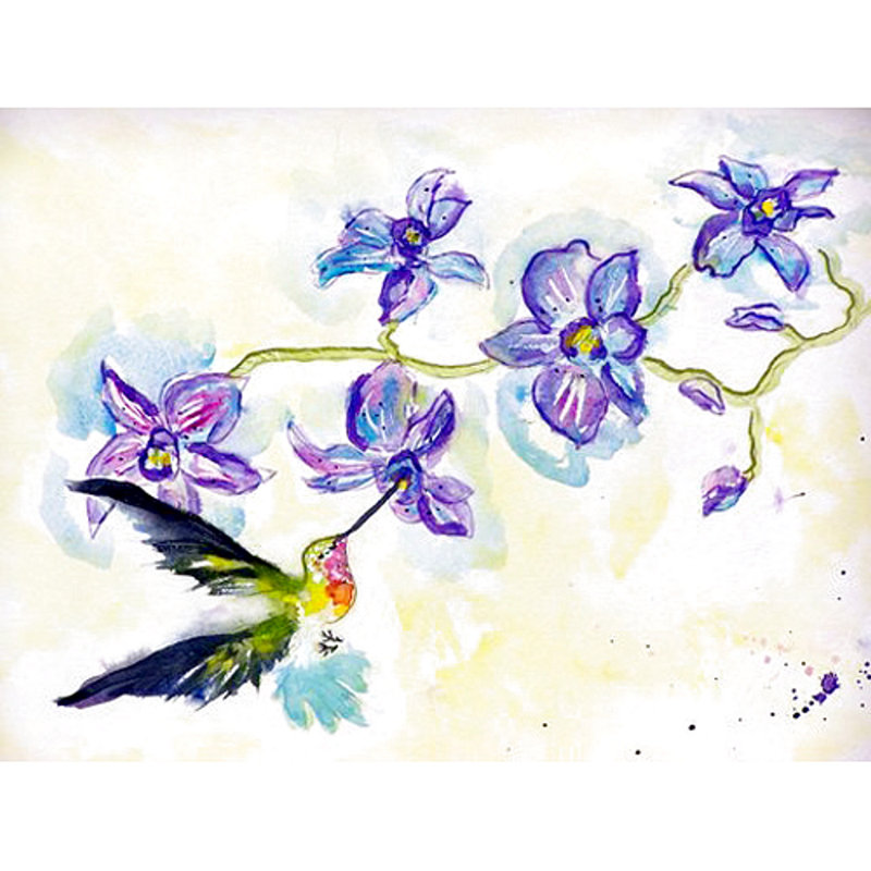 Simonson Hummingbird and Clematis 18" Placemat