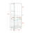 Quick - Assembly White Glass Display Cabinet 48.97" Tall, 1 Door 3 Shelf, Adjustable Lighting, For Showcasing Action Figures Shelf Tempered H, 16.51" L, 14.67" W, Led Lights, Easy To Clean, Office