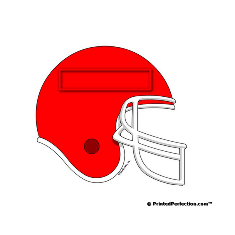 Personalized Football Helmet - Red Wooden Key Chain