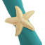 Anneaux de serviette en métal doré étoile de mer, ensemble de 4-87467342