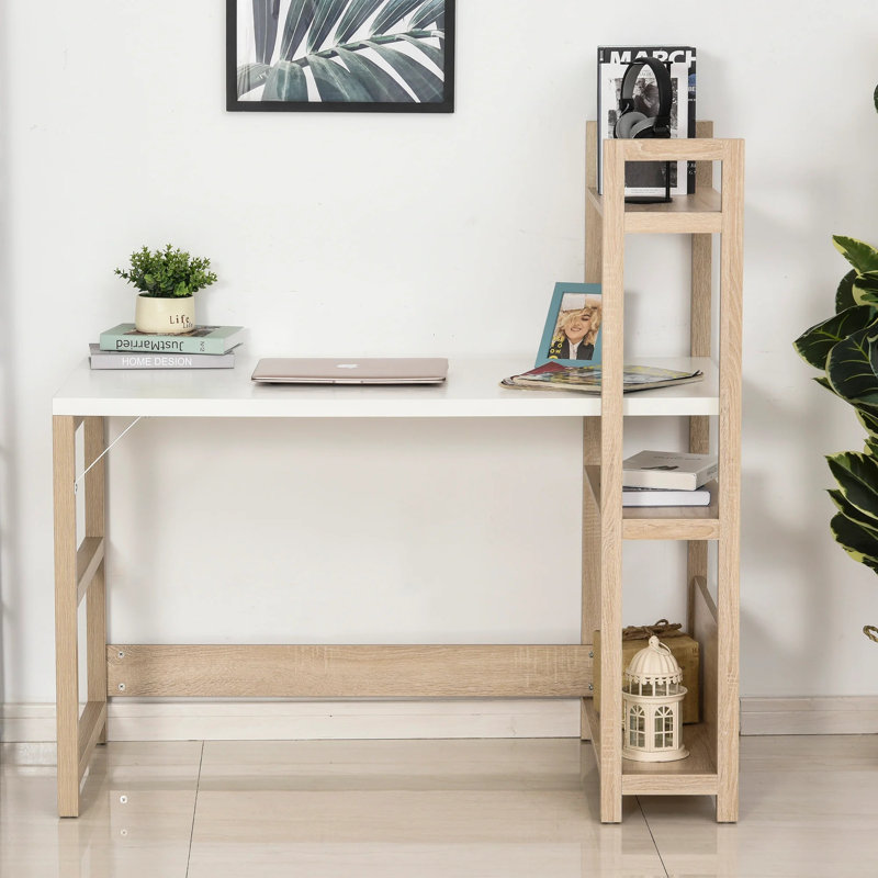 Venetta 120.5cm H x 120cm W Geometric Bookcase, White