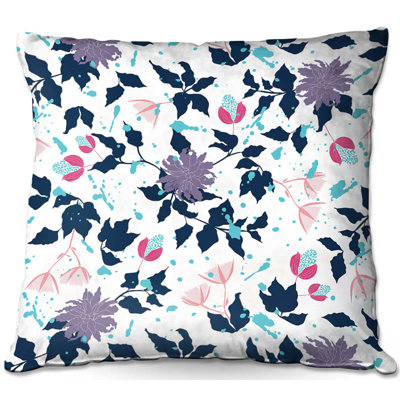 Floral Reversible Throw Pillow
