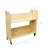 Wood Book Cart Library Cart Pew Cart Magazine Rack Moving Cart Rolling Storage Cart 32X30X13"