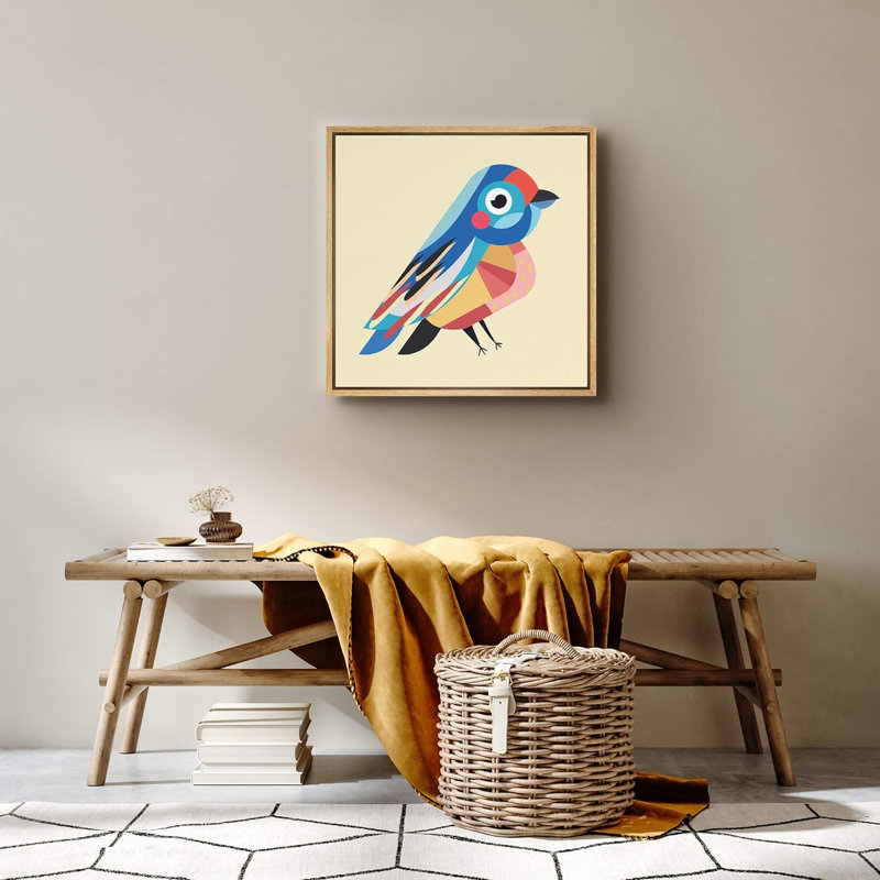 Eastern Bluebird Birds Animalss, impression sur toile colorée encadrée