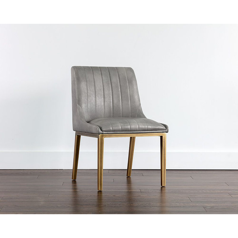 Halden Upholstered Dining Chair, Gray Performance