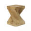 Table d'appoint MGO Twist Shape, texture semblable au bois, couleur naturelle, durable et résistante aux intempéries pour une utilisation intérieure et extérieure-516293775-508840871