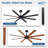 66" Large Ceiling Fans with Remote Control, Black Indoor Outdoor Ceiling Fan for Patios Living Room , 8 Blades Timer Reversible Quiet DC Motor 6 Speeds-1599873677-1599873676-1599873675
