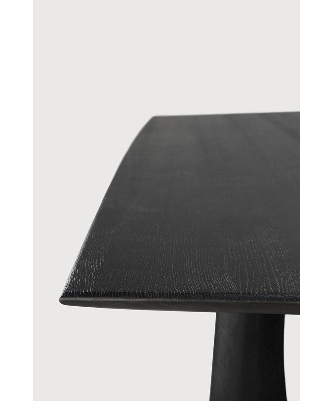 Oak Dining Table, 39.38" W x 86.62" L, Black