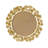 Modern Gold Gingko Leaf Round Wall Mirror