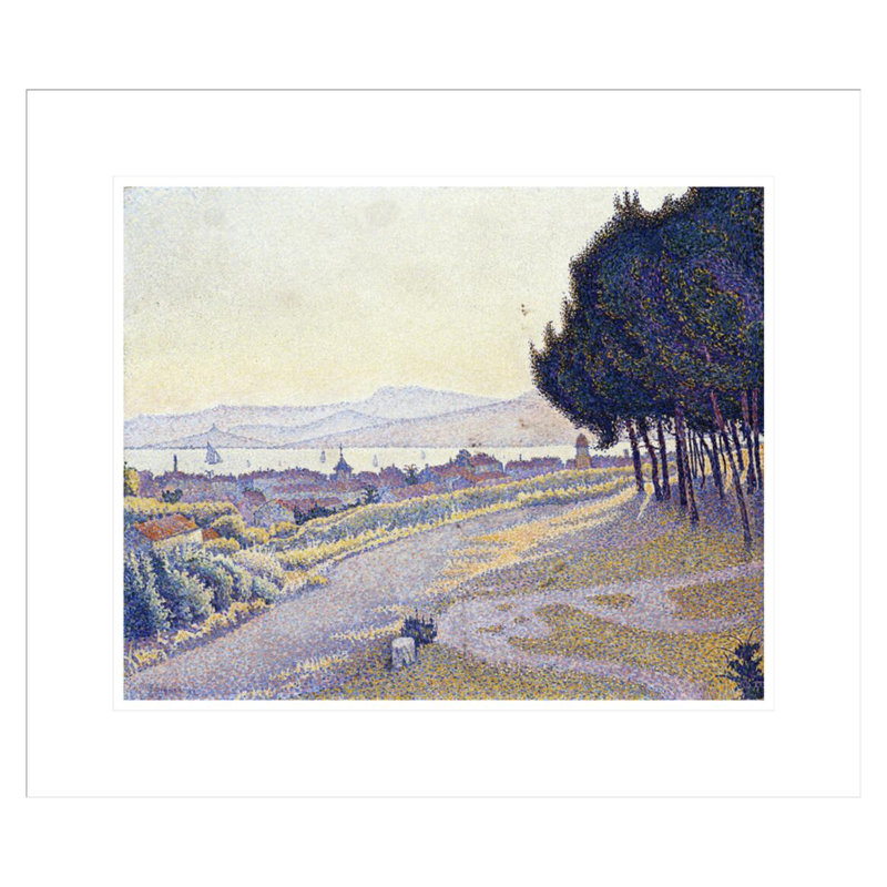 «Pinewood St. Tropez» par Paul Signac - Estampe numérique encadrée, H 17,75 po x l 20,71 po
