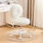 Upholstered Armless Velvet Vanity Chair, Ergonomic Height Adjustable Task Office Chair-365999619