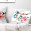 Coussin floral avec plumes de paon-29881792-89808951