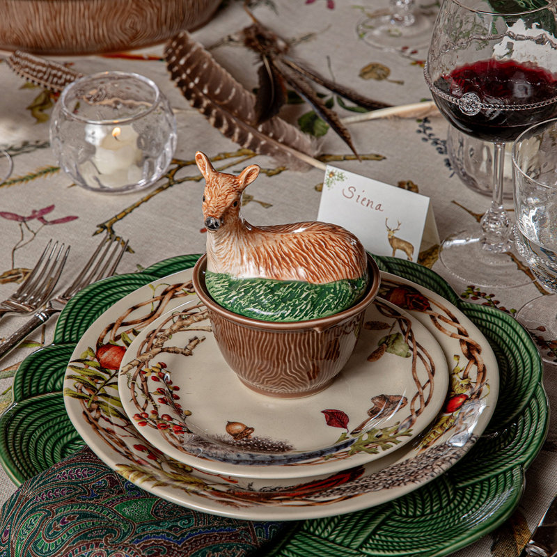 Forest Walk Deer Bowl With Lid