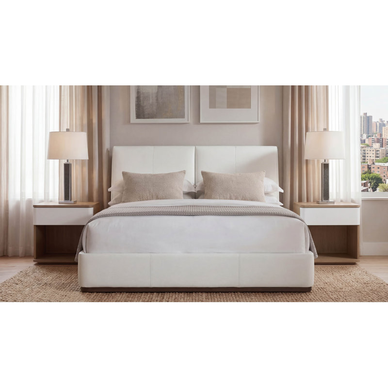 Vienna Upholstered Bed, White, King