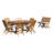 8 - Person Teak Wood Patio Dining Set with Oval Table , Cushions Included