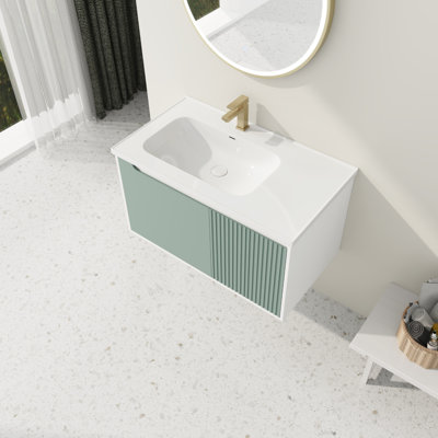 Meuble-lavabo avec lavabo en céramique Mint Mint