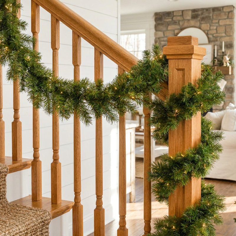 9ft. Winterwood Fir Christmas Garland with Clear Lights, 9' L