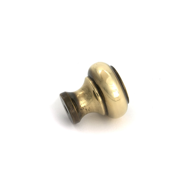 Regency Cabinet Knob, Aged Brass, 1.18" Knob Diameter