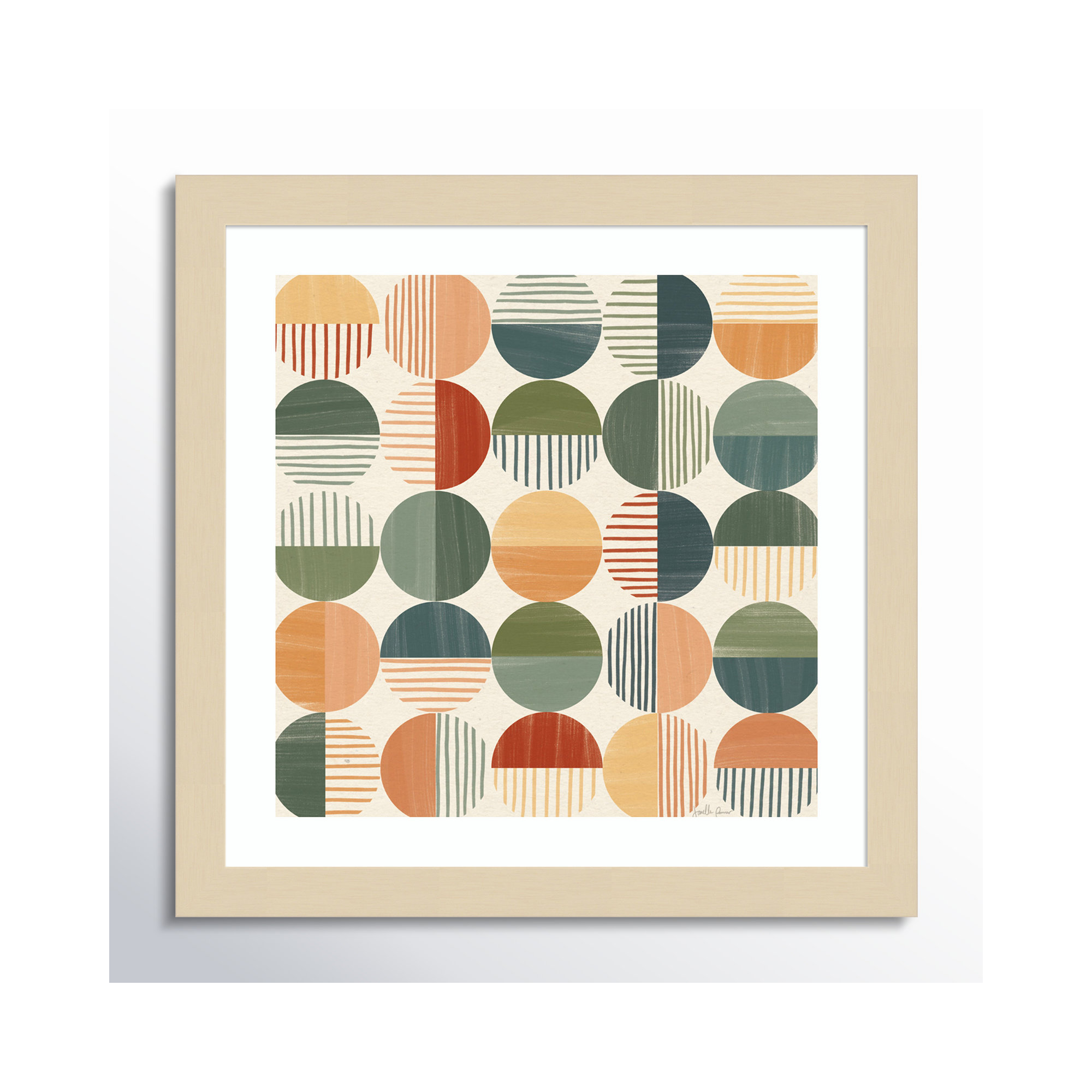 Born To Roam Pattern II, 13" H x 13" W x 1" D, Brown