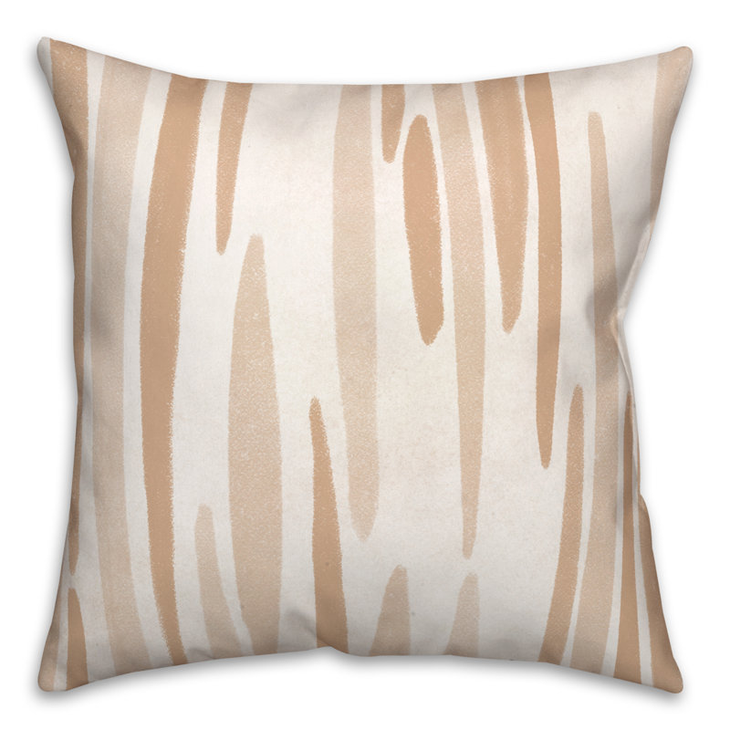 Striped Outdoor Reversible Throw Pillow, Yellow