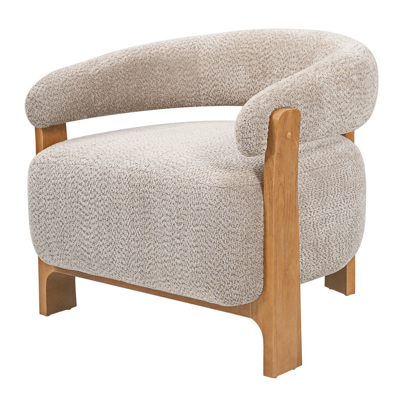 Fauteuil demi-tonneau Garrison, Light Taupe Boucle, 2