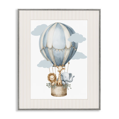 Giclée encadrée, montgolfière