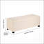 Banc de rangement avec repose-pieds, banc de bout capitonné avec sacs latéraux, commode de rangement rembourrée avec structure en métal, repose-pieds en lin pour le salon, la chambre à coucher, l'entrée, le bureau