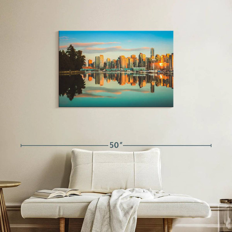 Vanna Vancouver Sunset Skyline, H 24 po x l 36 po