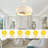 20" Boho Caged Ceiling Fan with Light and Remote, White Fabric Vintage Fandelier Ceiling Fan with 6 Speeds for Bedroom