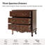 Kaybri Transitional 28"W 3-Drawer Solid Wood Fluted Chest with Built-In Power Outlet Simple Assembly Set of 2-1099118566