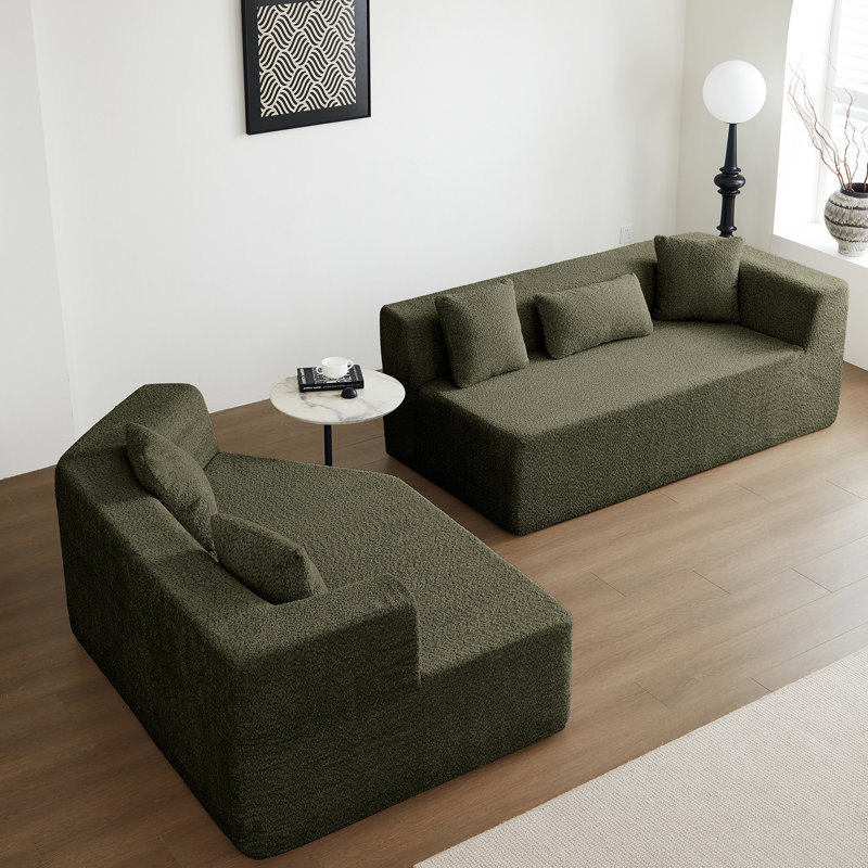 Nuage modulaire 127,5 po, style minimaliste moderne. Aucun assemblage requis. Conception géométrique pour différentes configurations. Coin rajeunissant à haute mousse. Revêtement respirant. 3, étincelle flamboyante