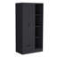 Armoire-penderie Memphis avec 4 tablettes de rangement et 1 tiroir noir-1542862261