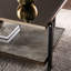 Table de couloir spacieuse avec miroir - Cadre élégant avec finition champagne