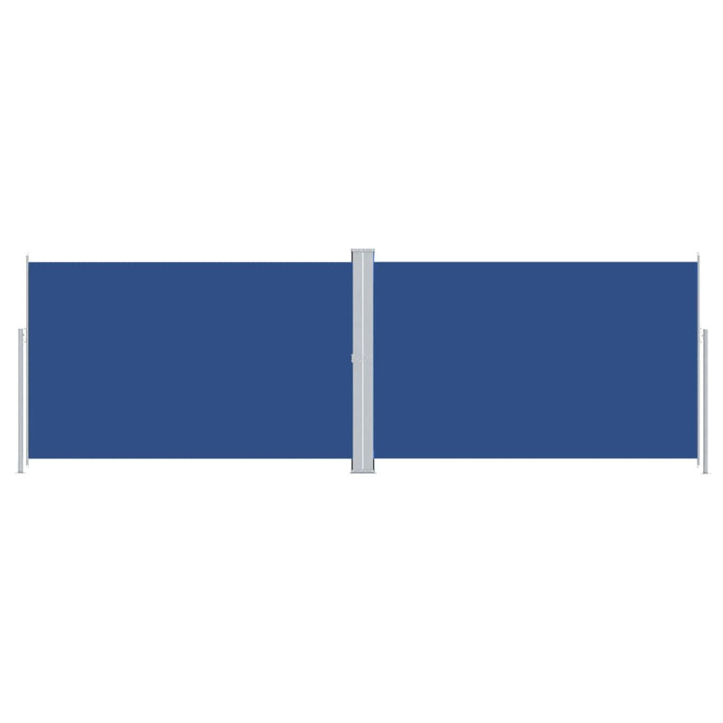 Dakota Fields 600cm W x 220cm D Plastic Cover Motorised Retractable Side Awning, Blue