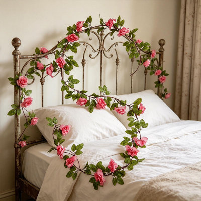  Vignes de roses artificielles pour la décoration de la cour extérieure et l'arrangement de la maison