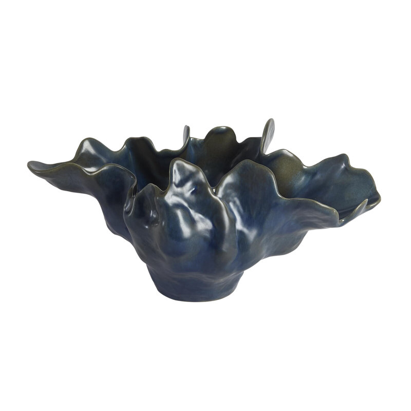 Meteor Decorative Bowl, Blue, Medium (10.5'' H x 22'' W x 12'' D)