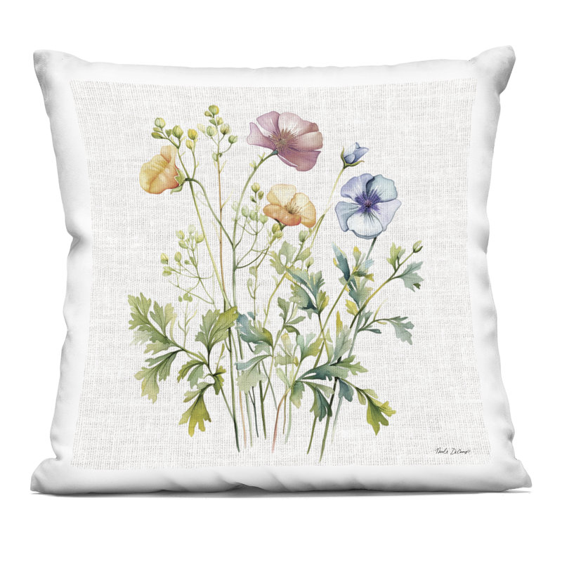 Coussin décoratif imprimé botanique Lush, par Cindy Jacobs