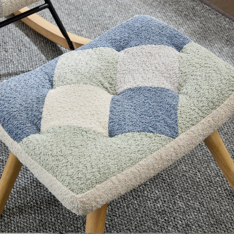 Rocking Chair, Blue/Beige
