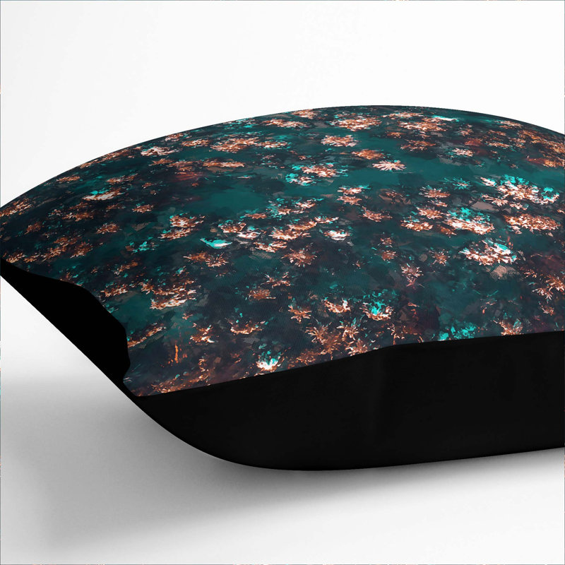 Abstract Square Cushion, Black, 55cm H x 55cm W x 20cm D