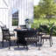 Brockport 52'' Round 6 - Person Outdoor Dining Set with Sunbrella Cushions