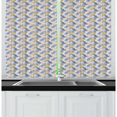 Floral Tailored Kitchen Curtain