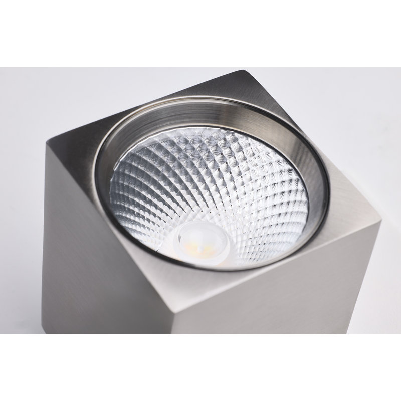 8 Watt LED Track Head 2700K/3000K/3500K/4000K/5000K CCT Selectable Dim to Warm H Style 36 Degree Beam Angle 120 Volt Black Square