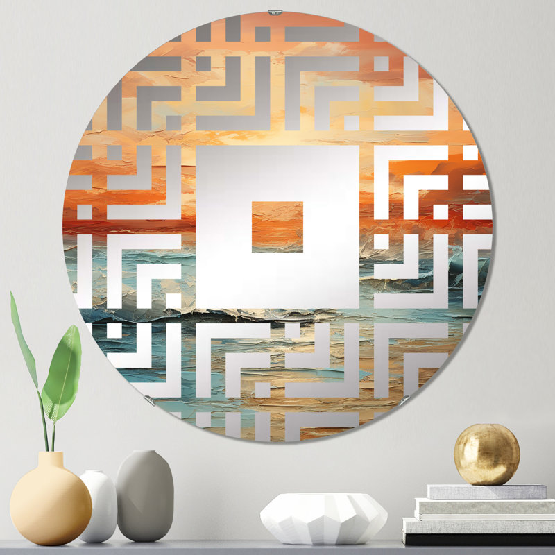 Glodi - Miroir mural carré, 23,6 po x 23,6 po