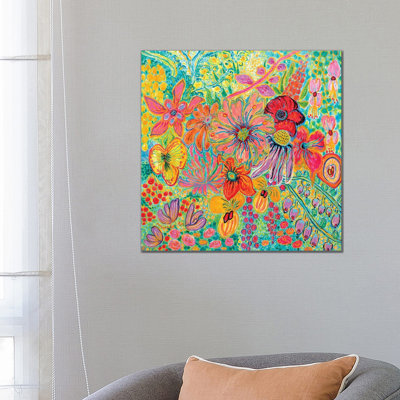 Fragrant Garden I By Misako Chida - Wrapped Canvas Painting by Misako Chida - Wrapped Canvas Painting